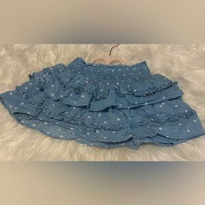 LoveShackFancy toddler skirt in blue polka dot size 2-3 year/old
